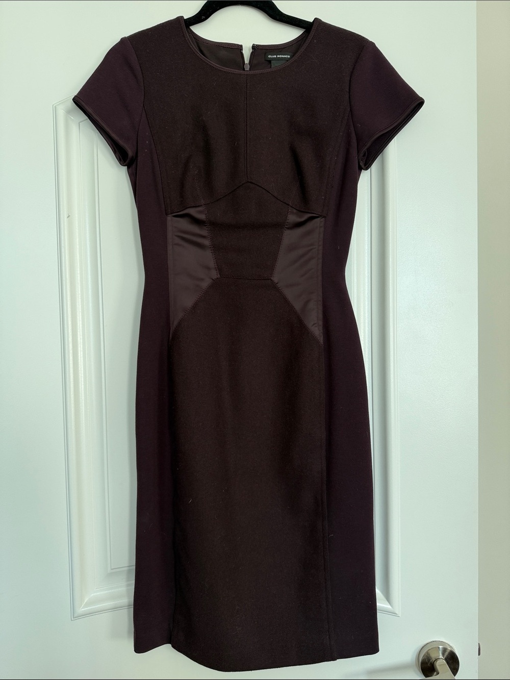Club Monaco Deep Plum Ponte Sheath Dress